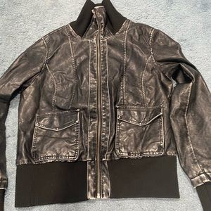 Moto Gear-Women black leather jacket